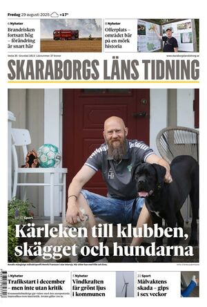 Förstasida Skaraborgs Läns Tidning