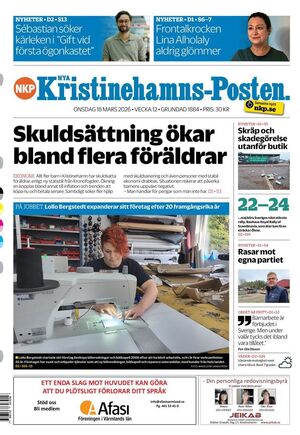 Förstasida Nya Kristinehamns-Posten