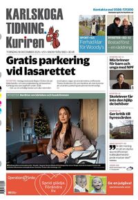 Förstasida Karlskoga Tidning-Kuriren