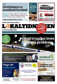 Förstasida Lokaltidningen Lomma/Burlöv