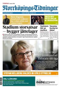Förstasida Norrköpings Tidningar