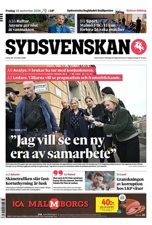 Förstasida Sydsvenskan Malmö