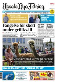 Förstasida Upsala Nya Tidning