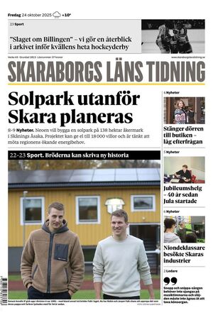 Förstasida Skaraborgs Läns Tidning