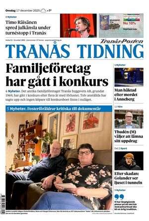 Förstasida Tranås Tidning