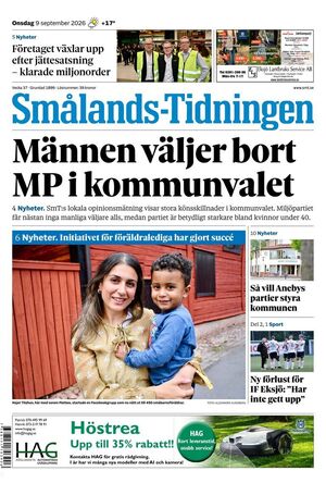 Förstasida Smålands-Tidningen