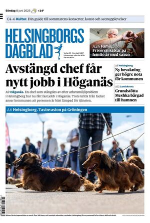 Förstasida Helsingborgs Dagblad