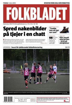 Förstasida Folkbladet Västerbotten