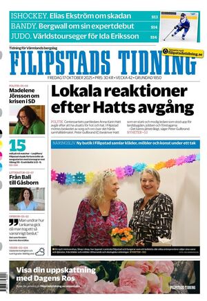 Förstasida Filipstads Tidning