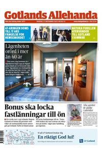 Förstasida Gotlands Allehanda
