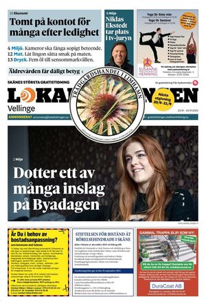 Förstasida Lokaltidningen Vellinge