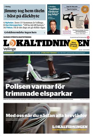 Förstasida Lokaltidningen Vellinge