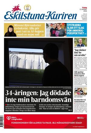 Förstasida Eskilstuna-Kuriren