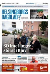 Förstasida Helsingborgs Dagblad