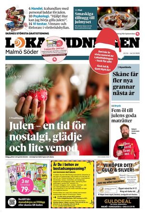 Förstasida Lokaltidningen Malmö Söder