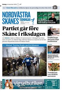 Förstasida Nordvästra Skånes Tidningar
