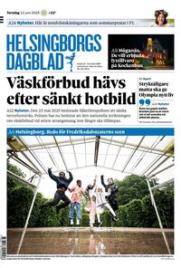 Förstasida Helsingborgs Dagblad
