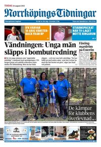 Förstasida Norrköpings Tidningar