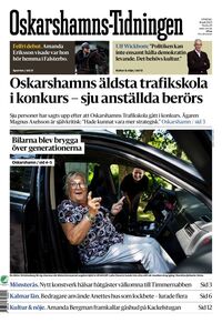 Förstasida Oskarshamns-Tidningen