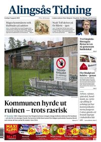 Förstasida Alingsås Tidning