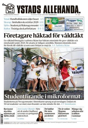 Förstasida Ystads Allehanda