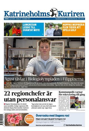 Förstasida Katrineholms-Kuriren