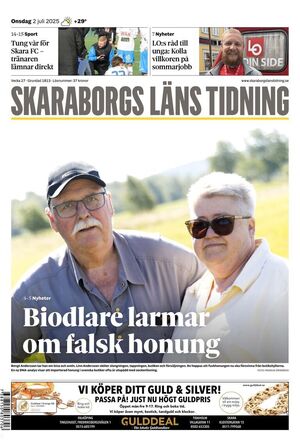 Förstasida Skaraborgs Läns Tidning