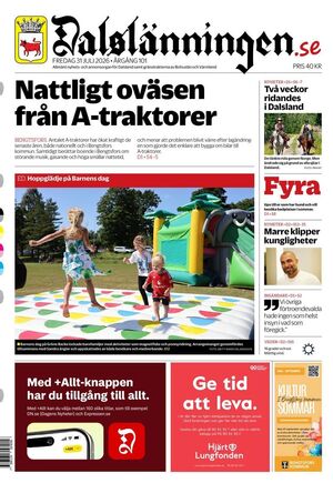 Förstasida Dalslänningen