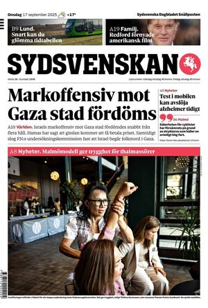 Förstasida Sydsvenskan Malmö