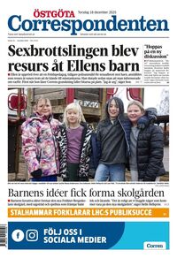 Förstasida Östgöta Correspondenten