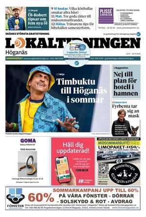Förstasida Lokaltidningen Höganäs