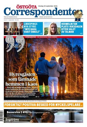 Förstasida Östgöta Correspondenten