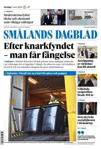Förstasida Smålands Dagblad
