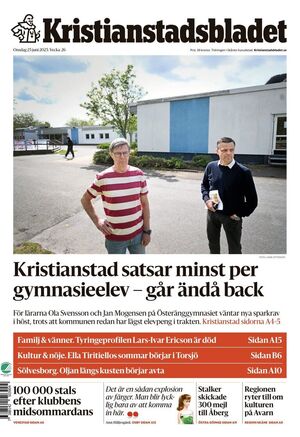 Förstasida Kristianstadsbladet