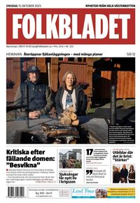 Förstasida Folkbladet Västerbotten