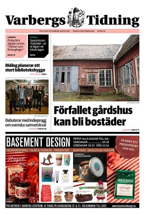 Förstasida Varbergs Tidning