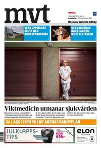 Förstasida Motala & Vadstena tidning