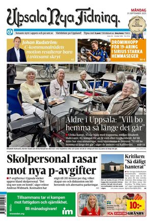 Förstasida Upsala Nya Tidning