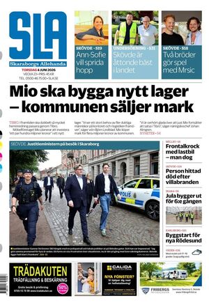 Förstasida Skaraborgs Allehanda