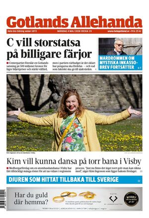 Förstasida Gotlands Allehanda