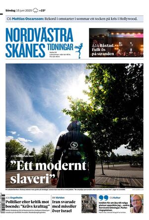 Förstasida Nordvästra Skånes Tidningar