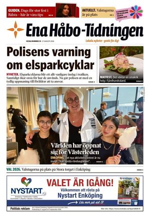 Förstasida Ena Håbo-tidningen