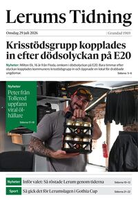 Förstasida Lerums Tidning