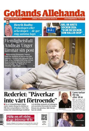 Förstasida Gotlands Allehanda