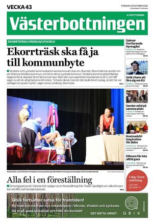 Förstasida Västerbottningen