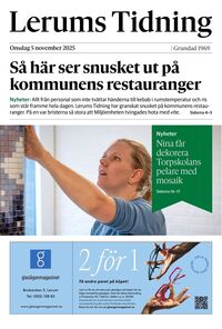 Förstasida Lerums Tidning