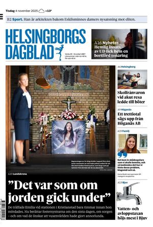 Förstasida Helsingborgs Dagblad