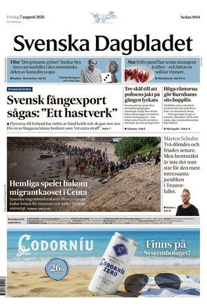 Förstasida Svenska Dagbladet