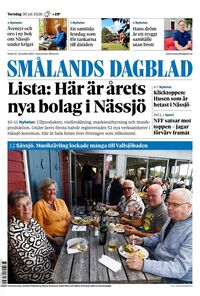Förstasida Smålands Dagblad