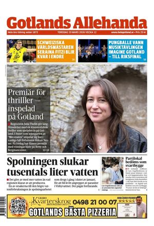 Förstasida Gotlands Allehanda